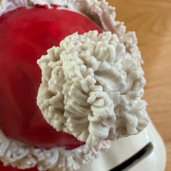 Vintage Santa Claus Bank Coin Bank Spaghetti Trim Japan 1950's-60's - Picture 6 of 14